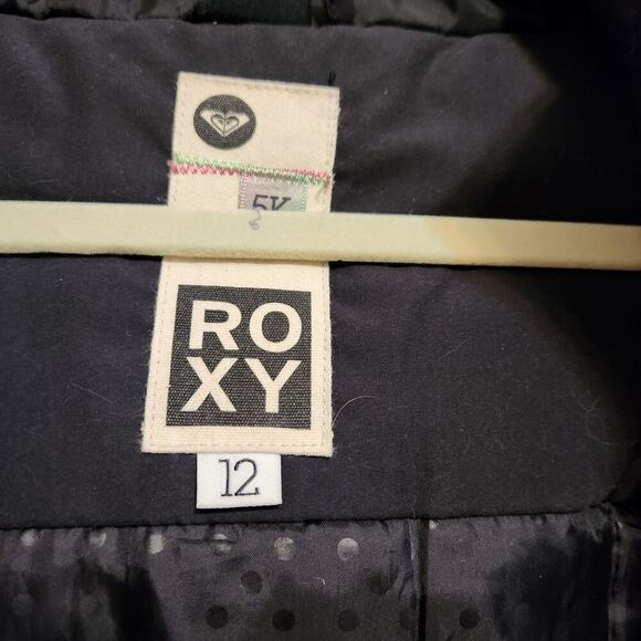 Roxy Girls Black Winter Snow Boarding Coat Size 12 - Picture 6 of 11